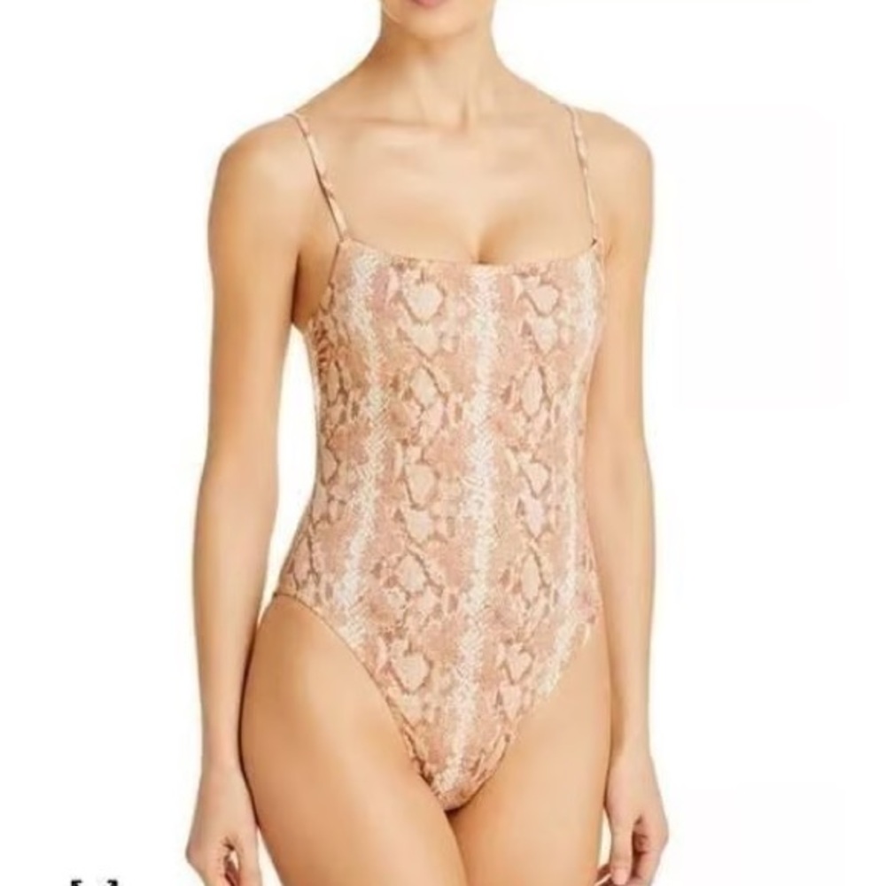 VITAMIN A Swim Jenna High Leg Sand Snake One Piece Swimsuit Women’s Size Small